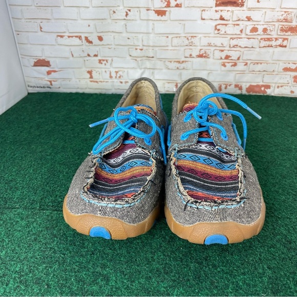 Twisted X Aztec Print Driving Moc Boat Shoes - Picture 5 of 11